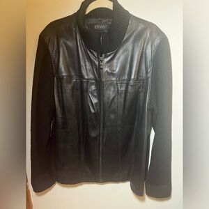 Genuine Leather/Sweater jacket